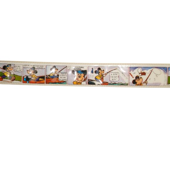 Vintage Disney Mickey Mouse Comic Strip Belt Kids / Youth 1980s Valprint PVC - Picture 10 of 12